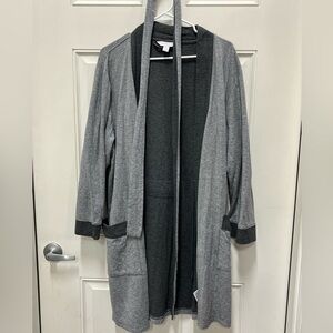 Charter Club Dual Tone Gray Short Robe
